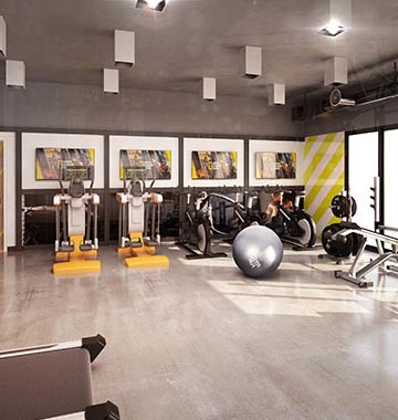 Gym facility in Dubai Hotel